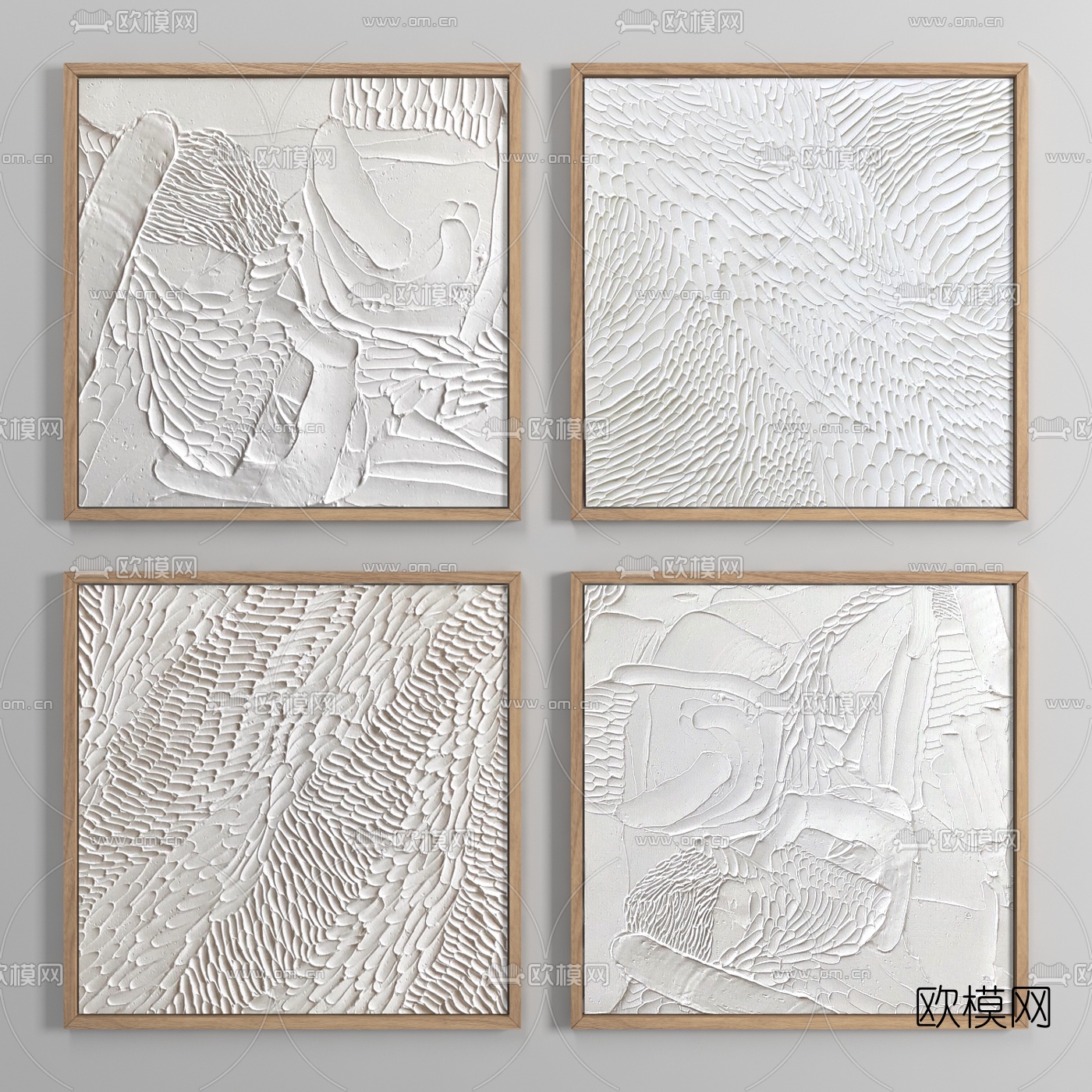 北欧极简装饰画3d模型