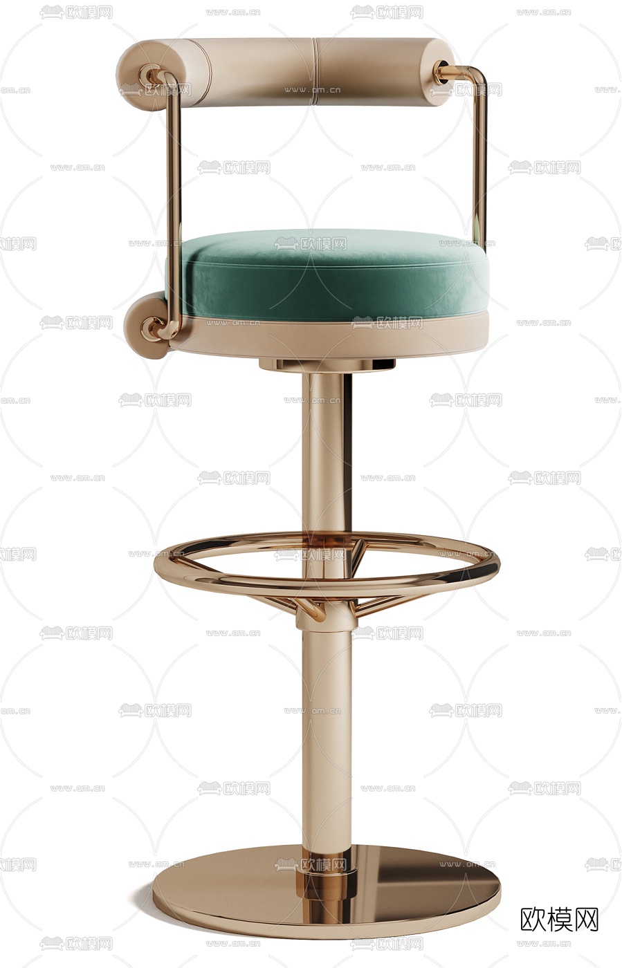 现代轻奢吧台椅3d模型下载（渲染图2）