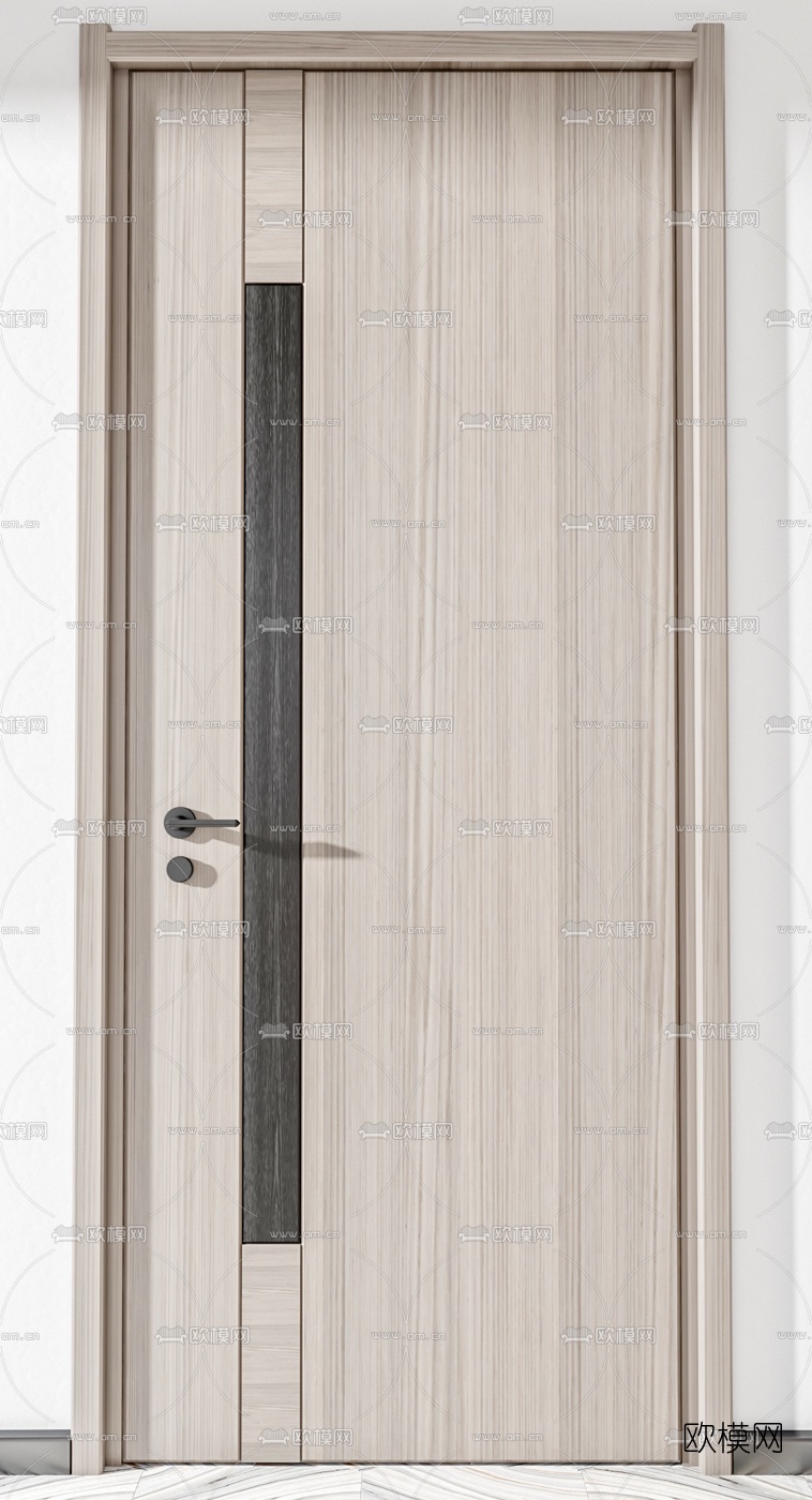 北欧原木单开门3d模型下载（渲染图3）