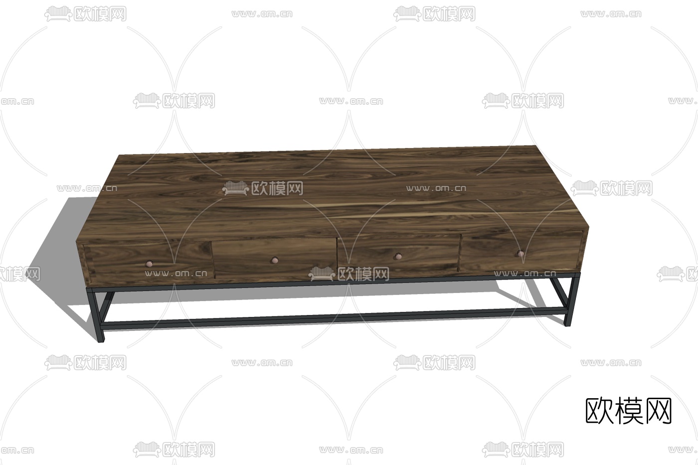 北欧茶几免费su模型下载