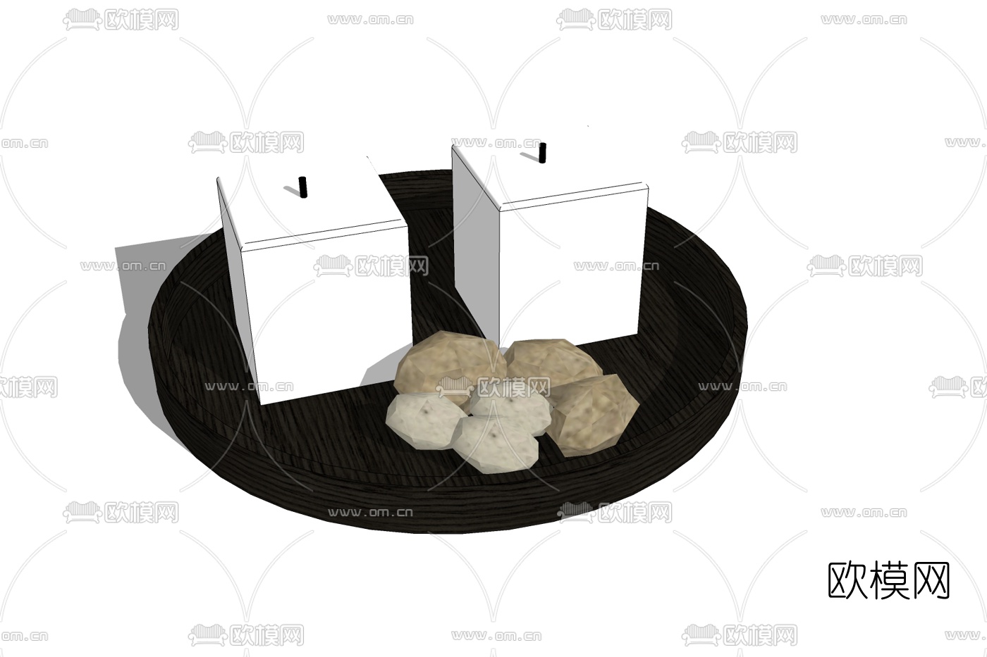 现代烛台灯免费su模型下载