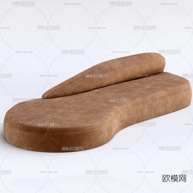 现代布艺休闲沙发免费3d模型下载