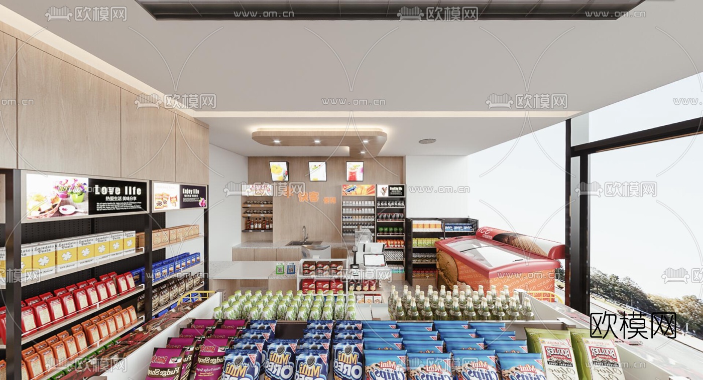 现代便利店cr全景3d模型
