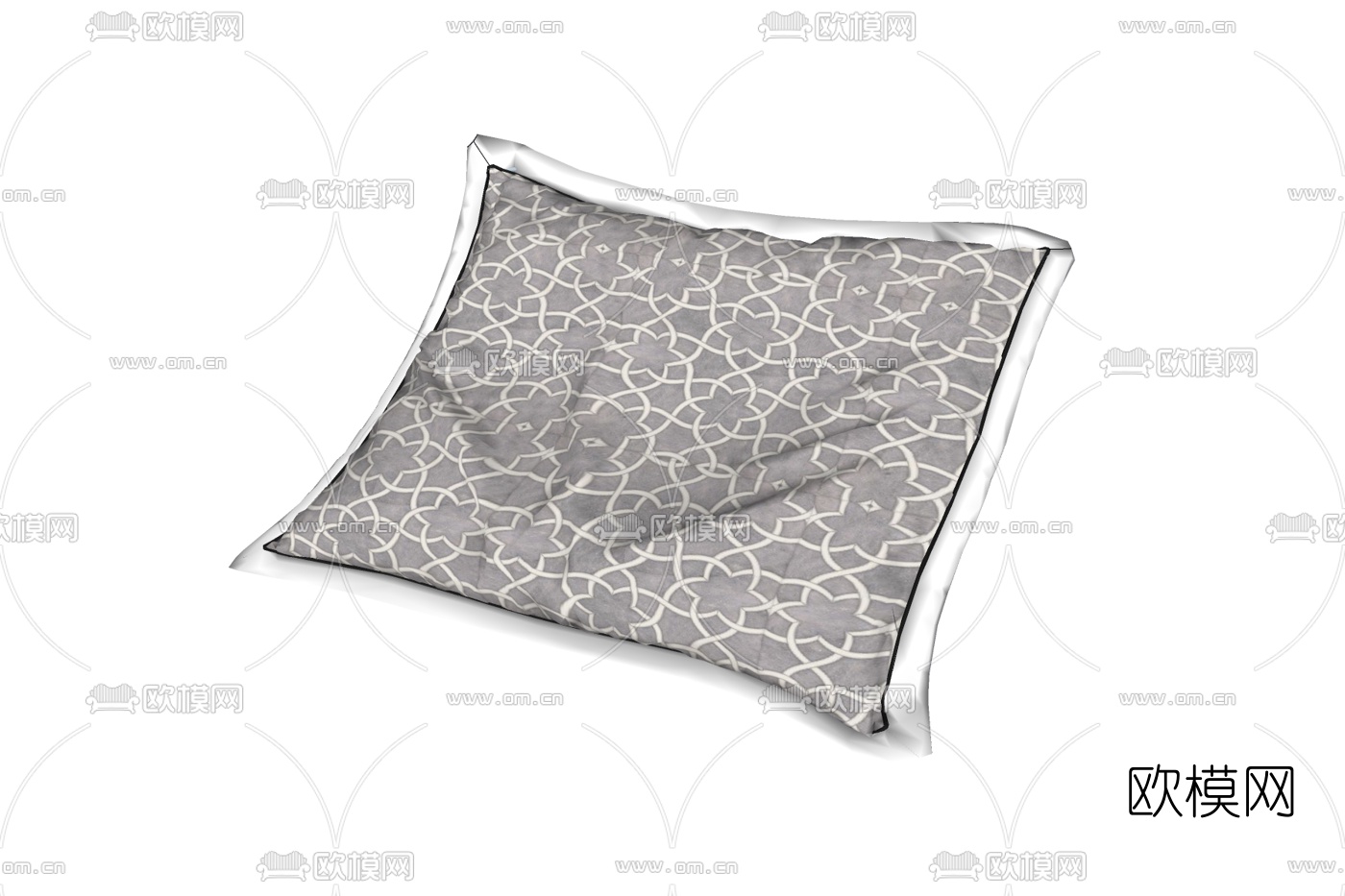 现代布艺被子免费su模型下载