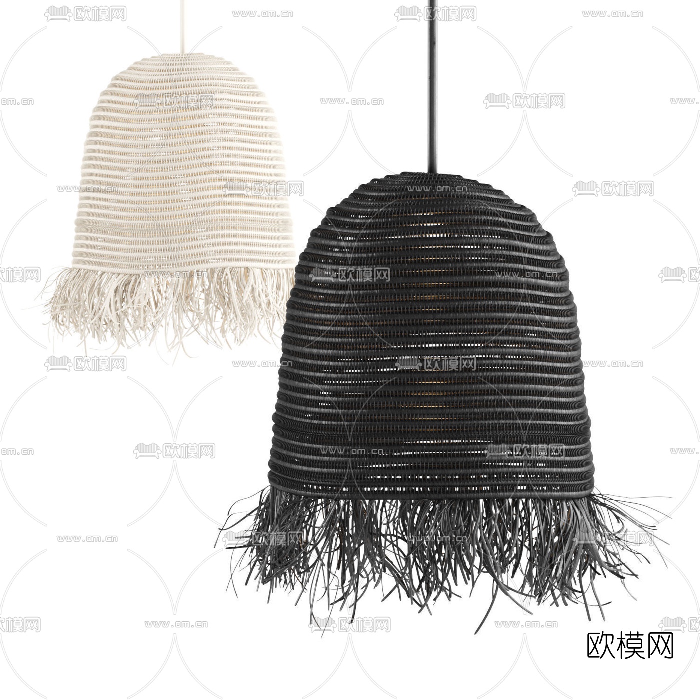 东南亚编织吊灯3d模型下载