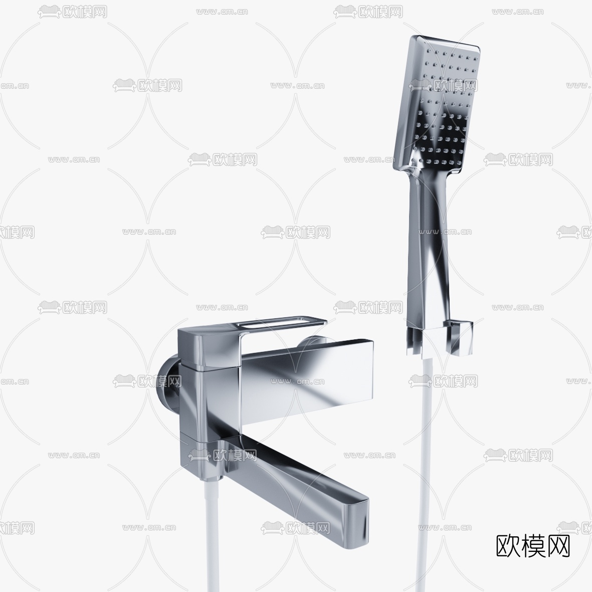 现代花洒水龙头3d模型