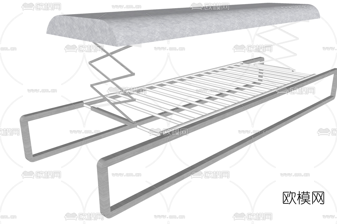现代自动升降晾衣架su模型下载