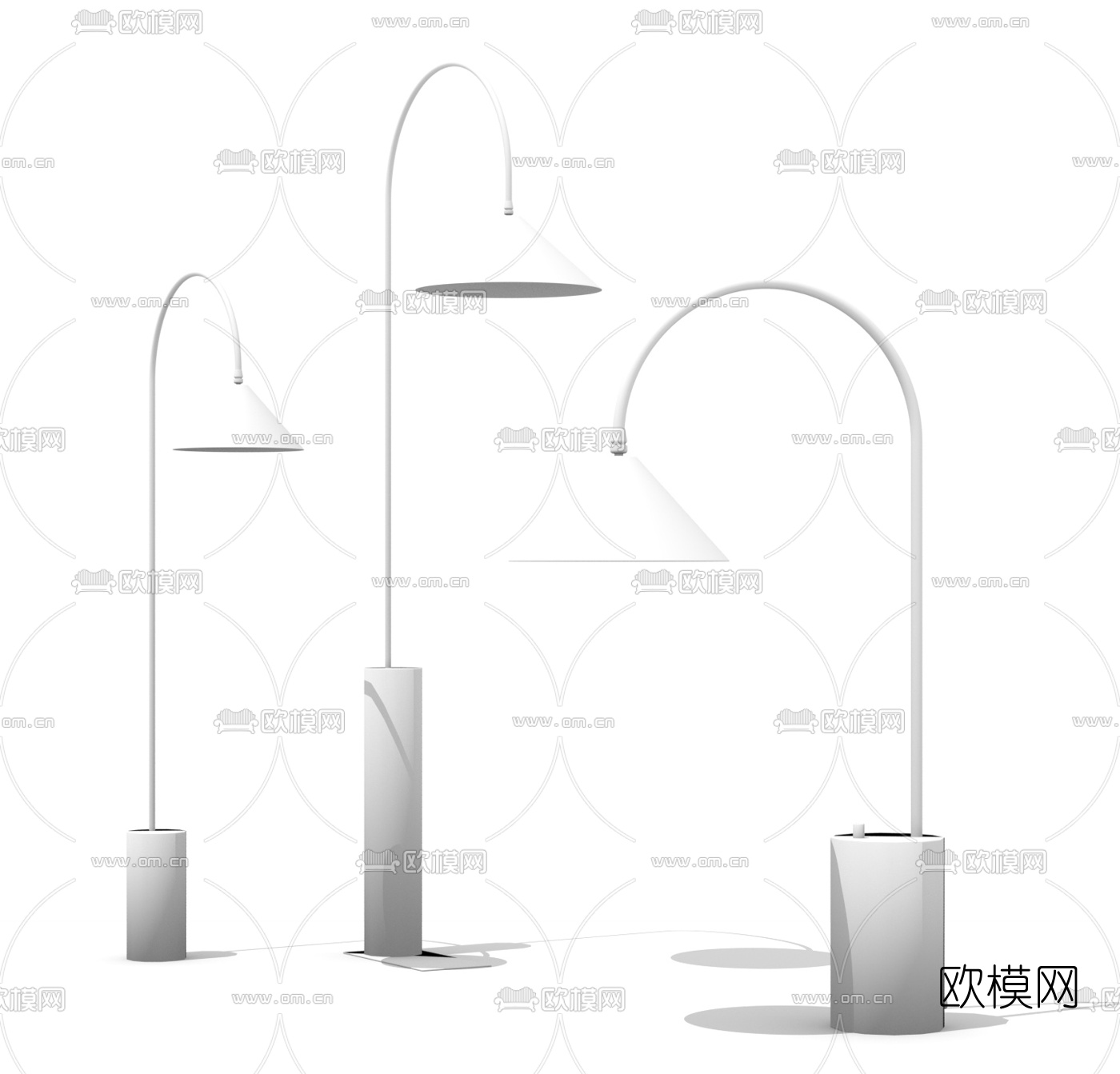 现代轻奢落地灯su模型下载（渲染图3）
