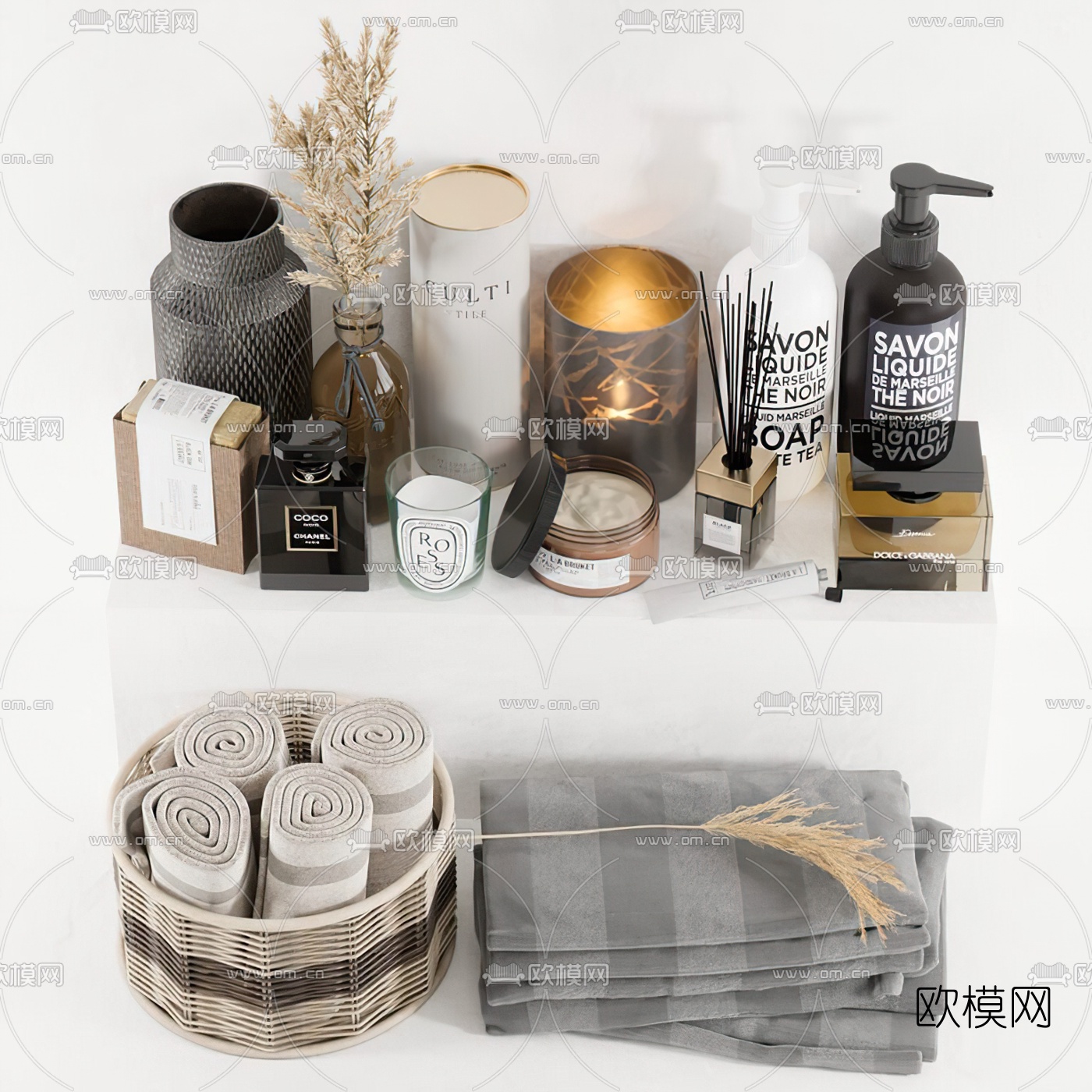 现代毛巾洗涤用品3d模型