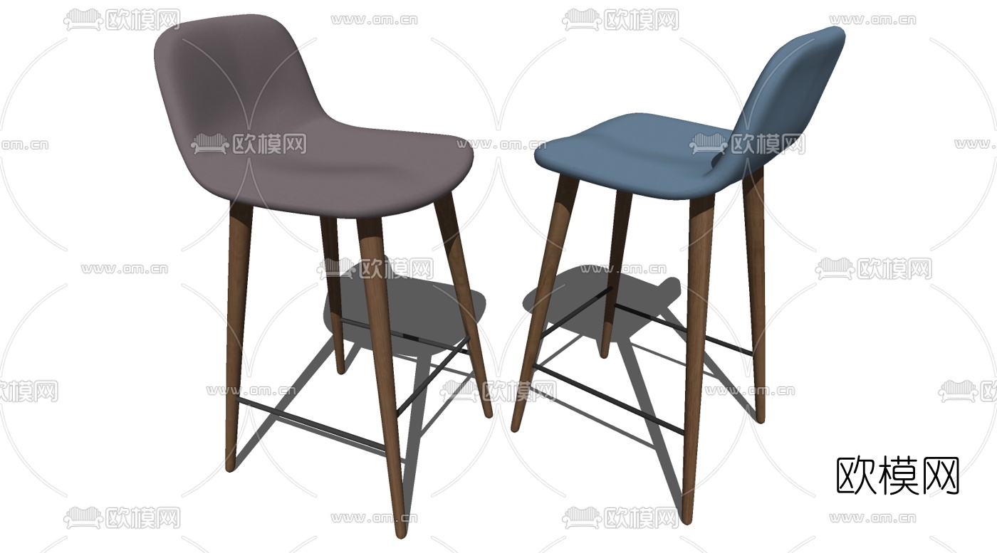 北欧吧台椅su模型下载
