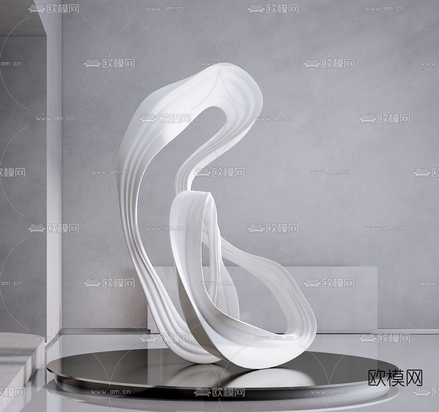 现代抽象雕塑3d模型下载