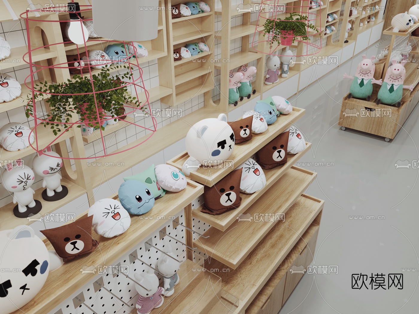 现代玩偶玩具店3d模型