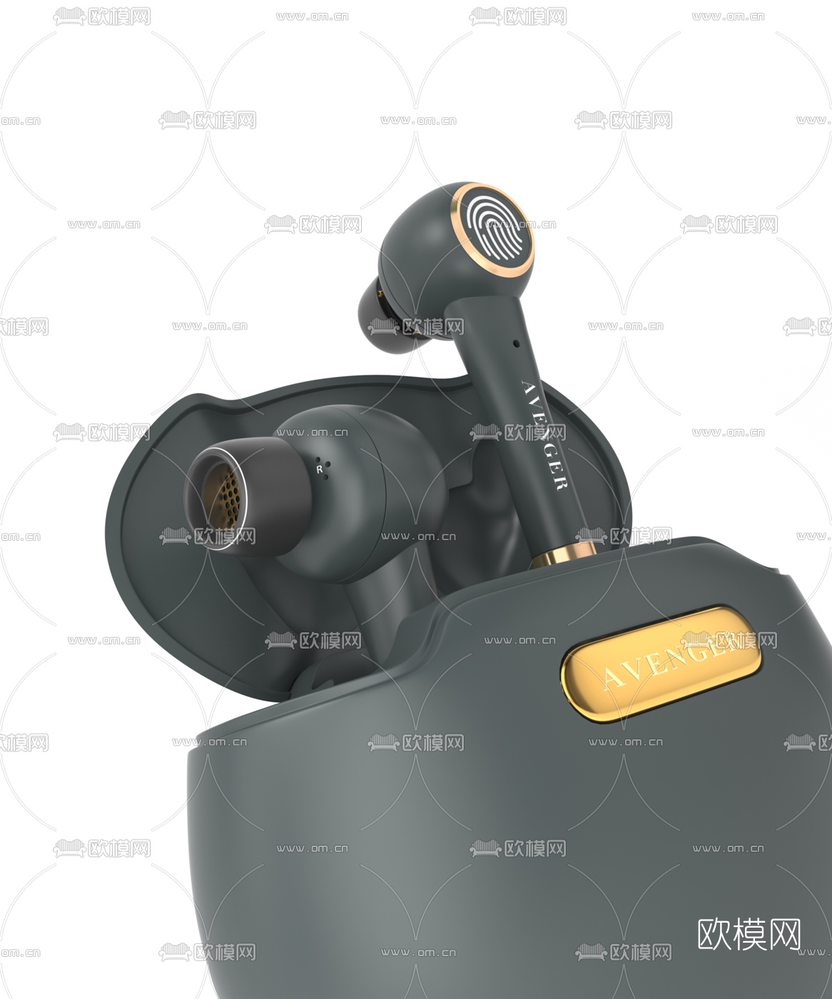 现代无线蓝牙耳机3d模型