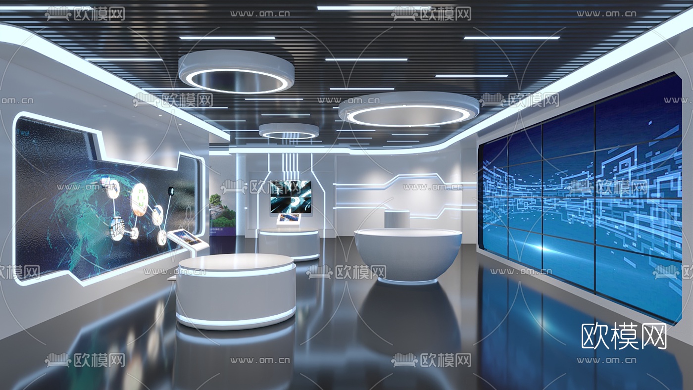 现代科技展厅3d模型
