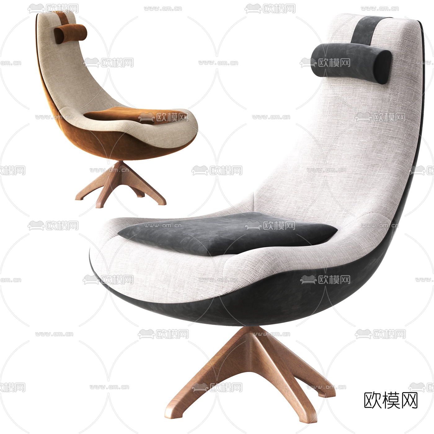 现代布艺躺椅3d模型
