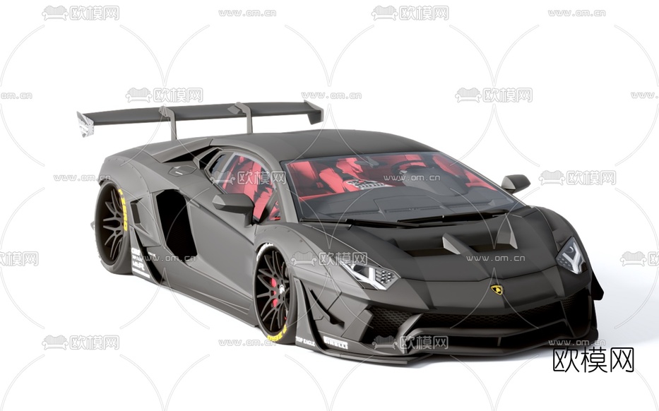 现代兰博基尼跑车3d模型下载