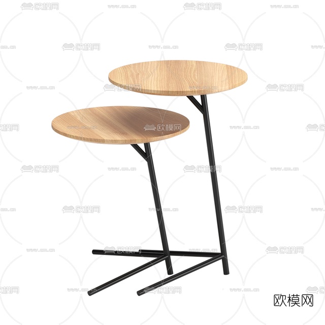 北欧铁艺圆几免费3d模型下载