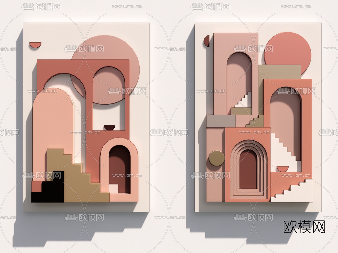 现代装饰画su模型下载