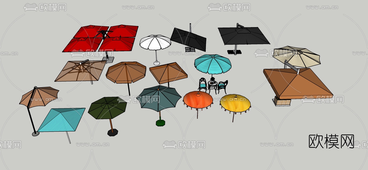 现代户外沙滩椅su模型下载（渲染图4）