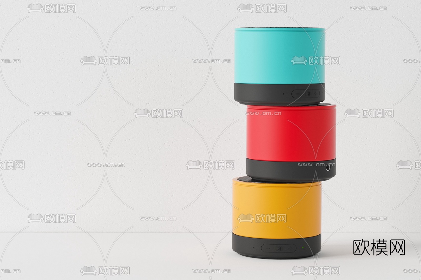 现代蓝牙小音箱3d模型下载（渲染图1）