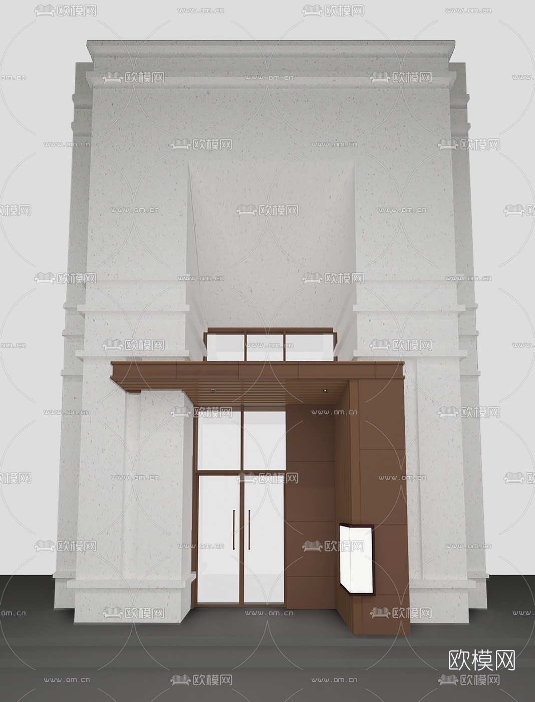 现代商店门面门头免费3d模型