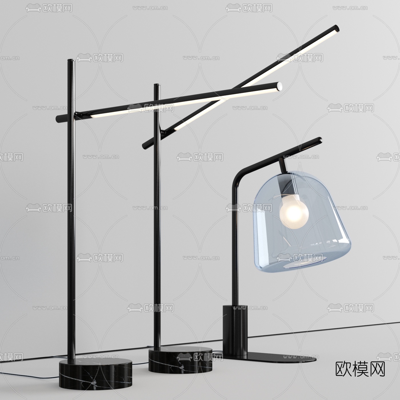 现代简易台灯3d模型下载_ID10278300_3dmax免费模型-欧模网