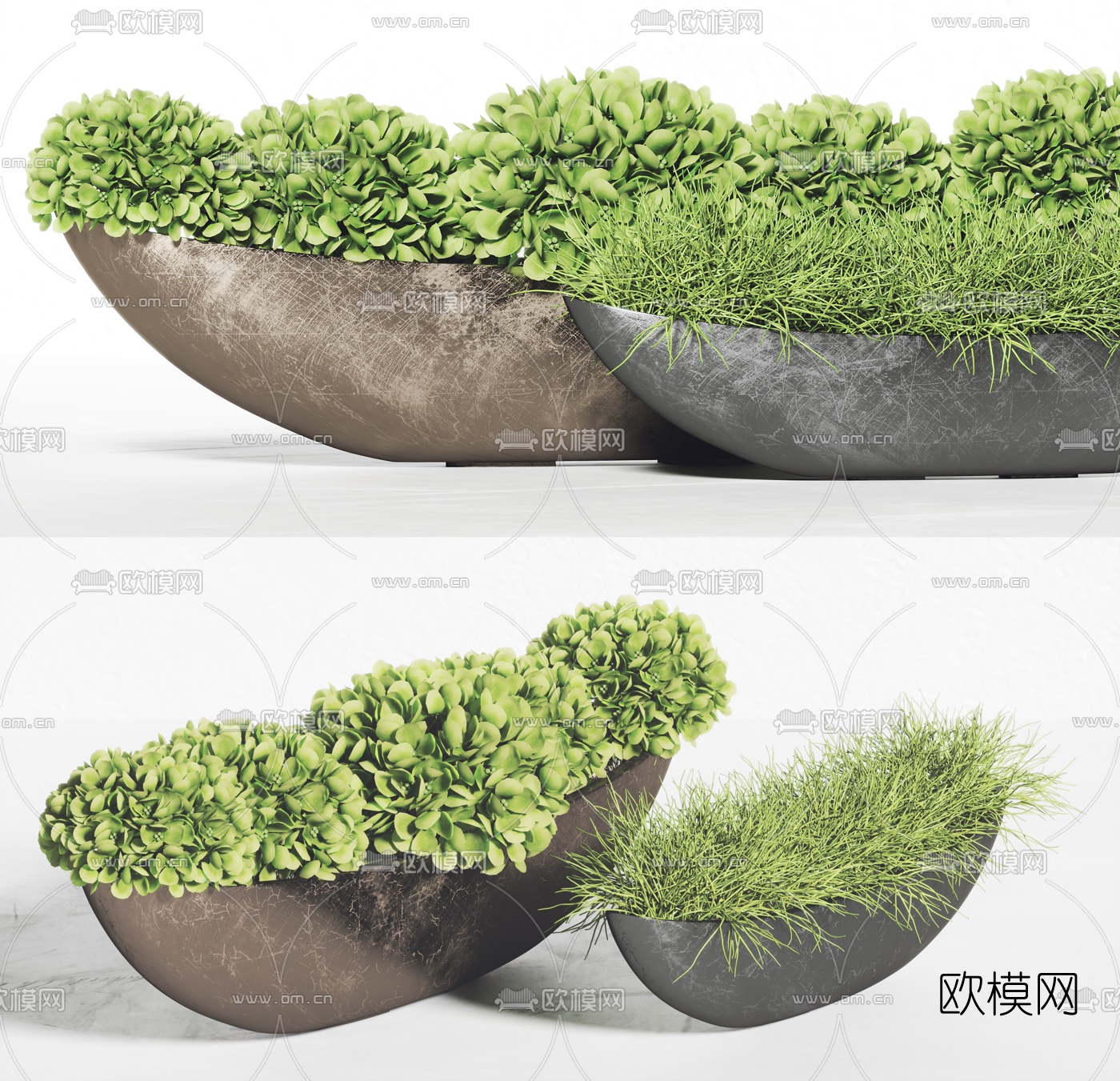 现代绿植盆栽3d模型