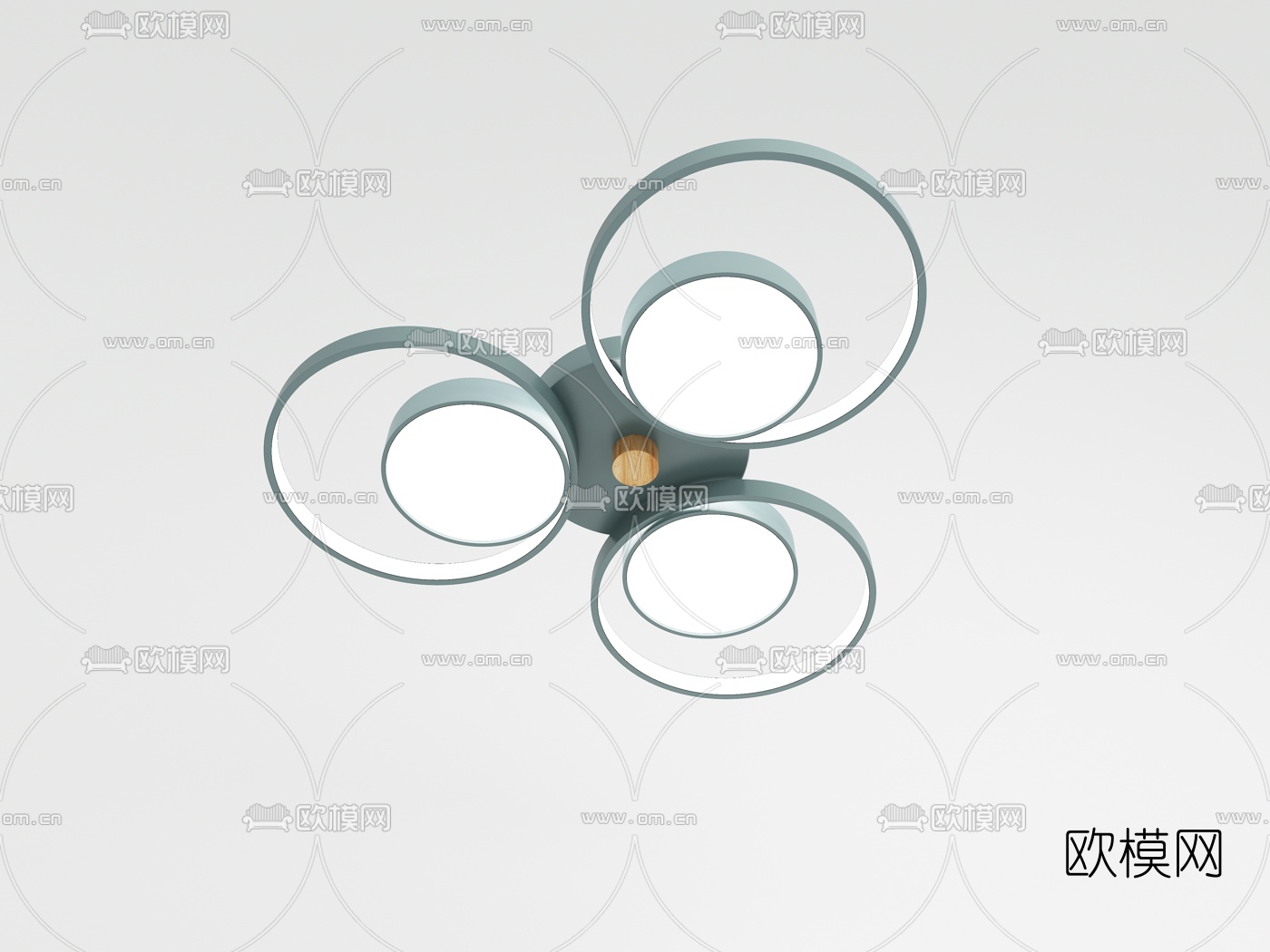 北欧多头吸顶灯3d模型下载（渲染图6）