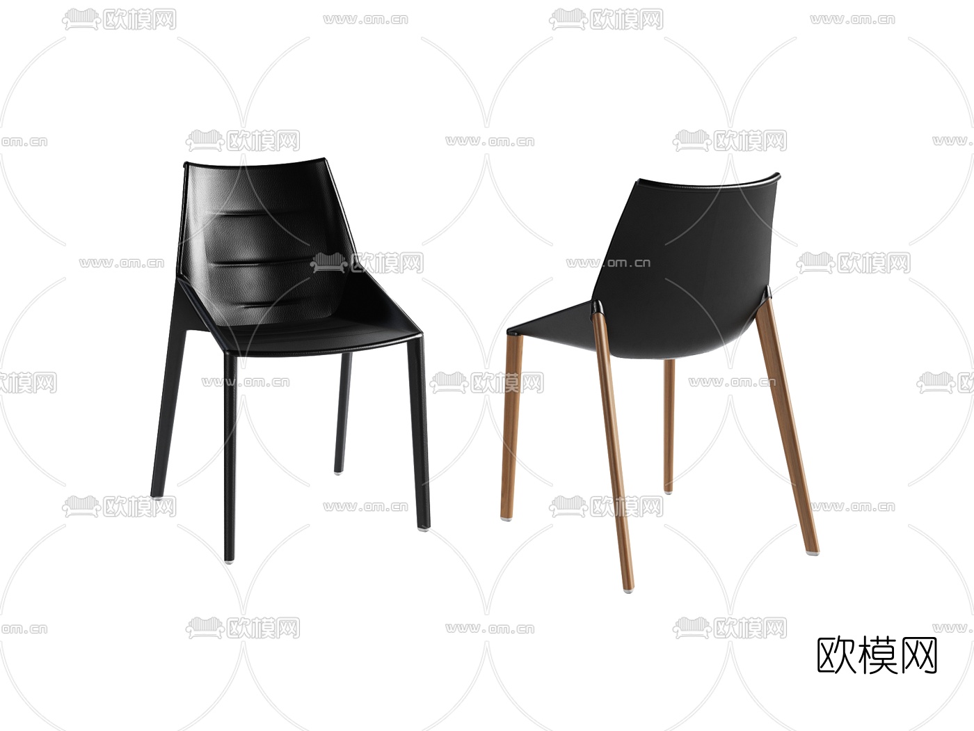 Molteni&C 现代皮革单椅3d模型下载