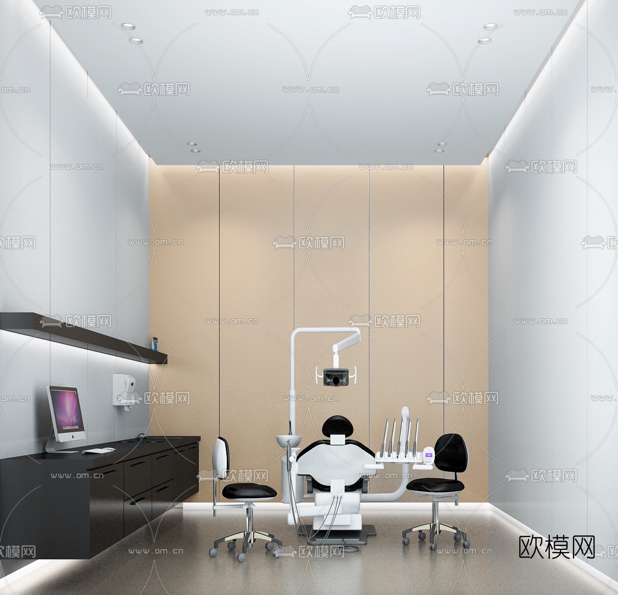 现代医院牙科诊室3d模型