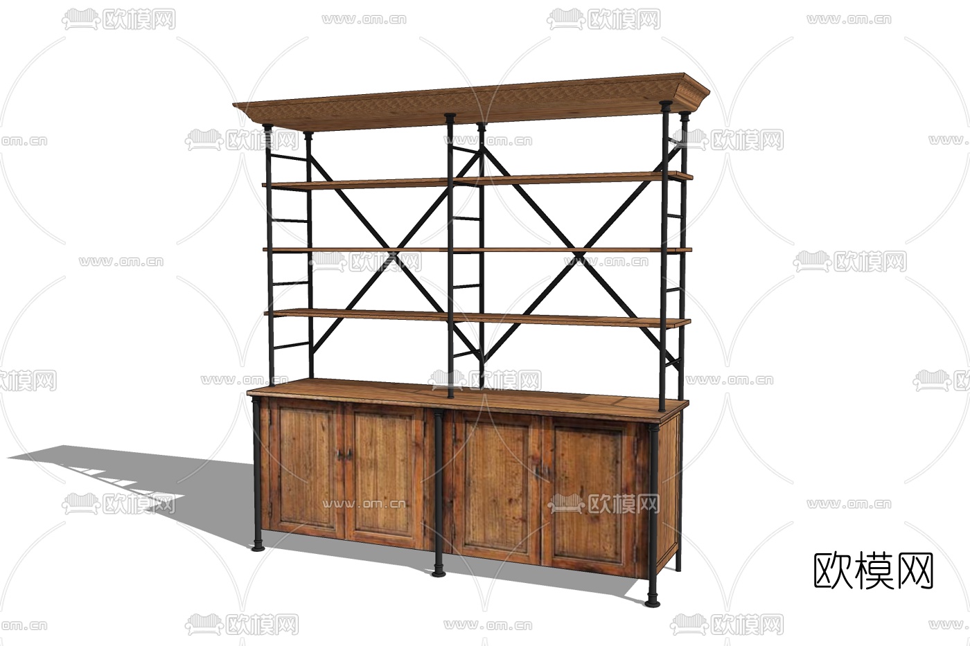 现代展示柜免费su模型下载
