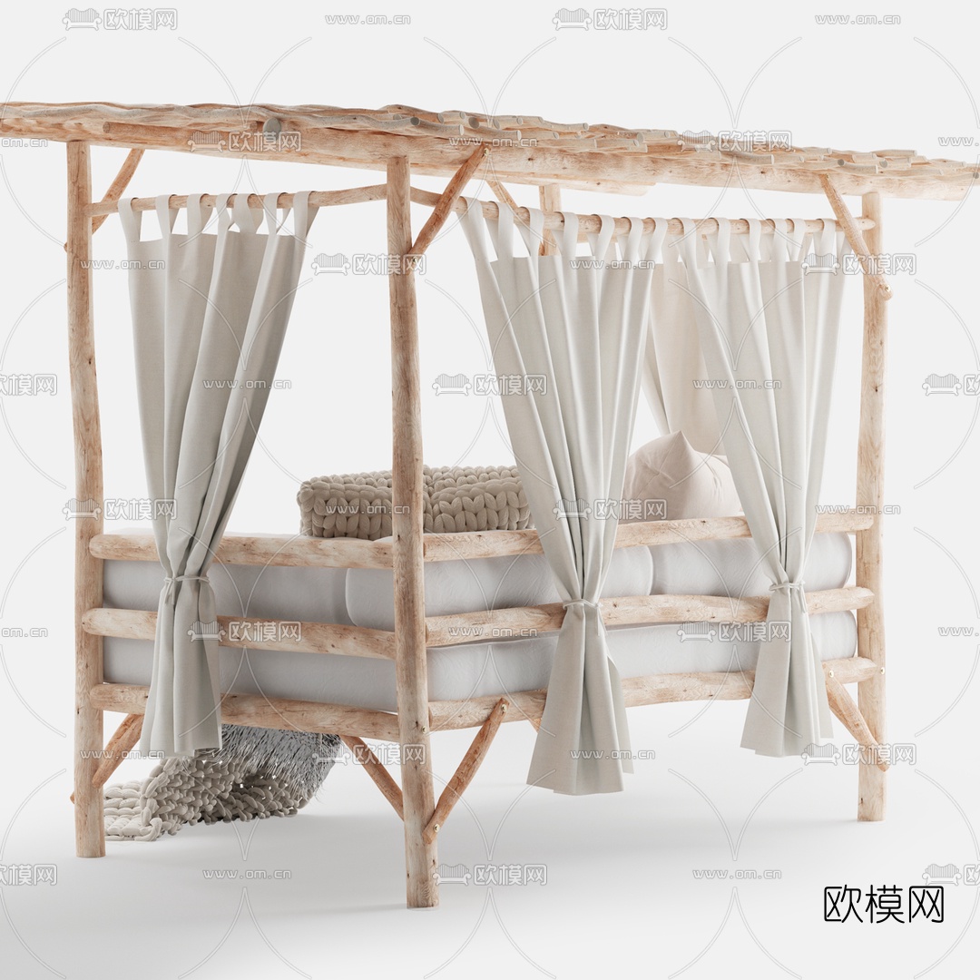 自然风户外沙发3d模型