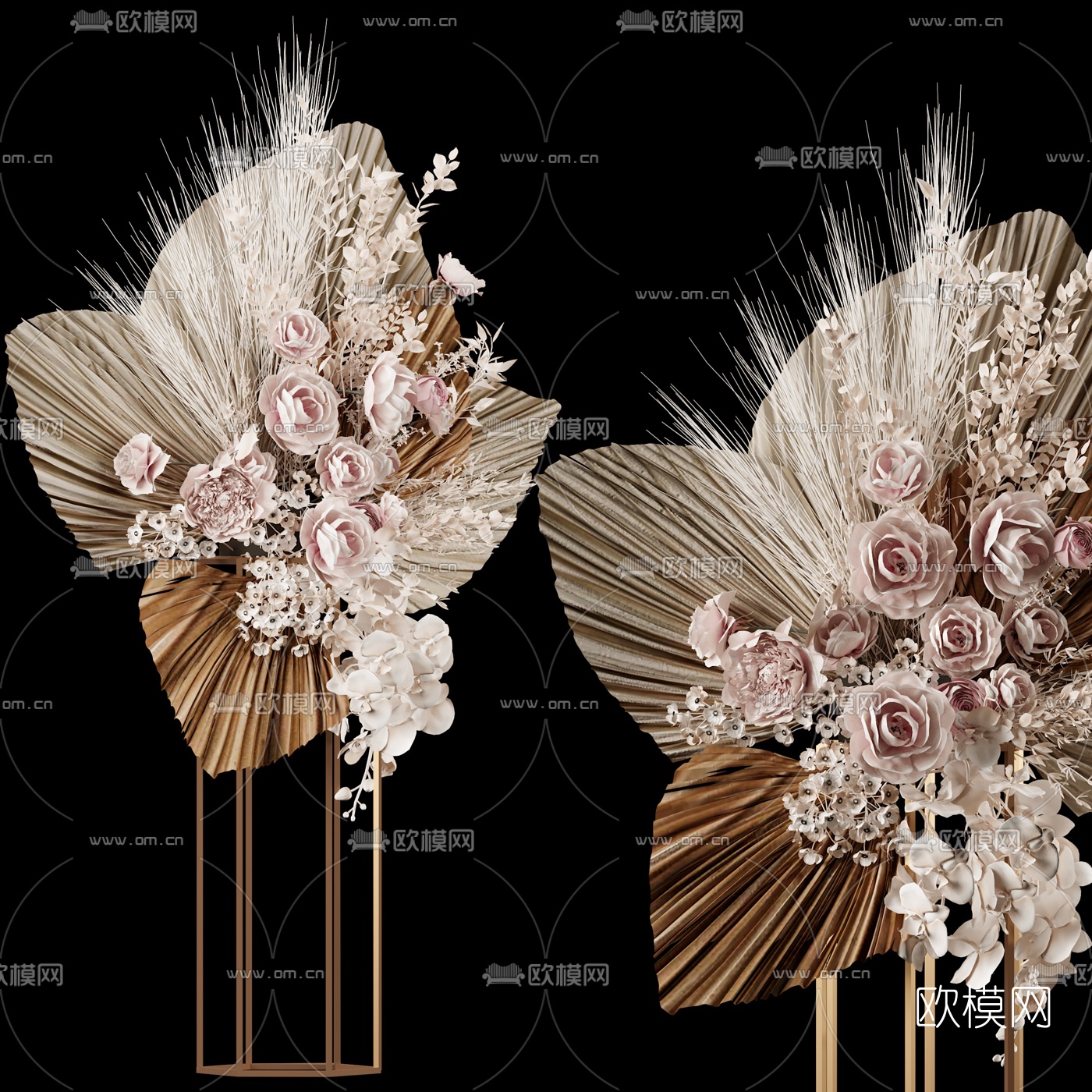 现代花艺插花3d模型