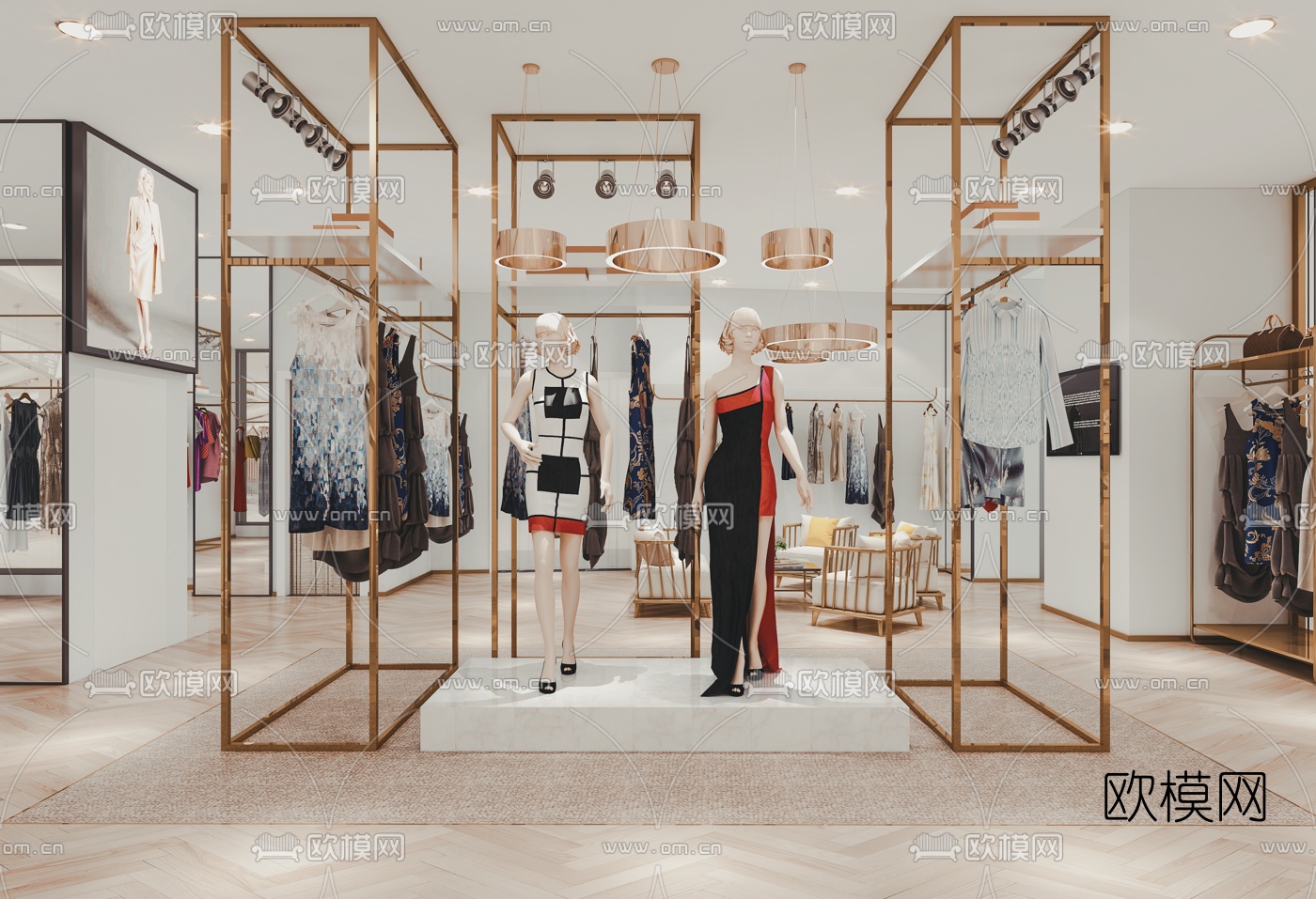 现代服装专卖店3d模型