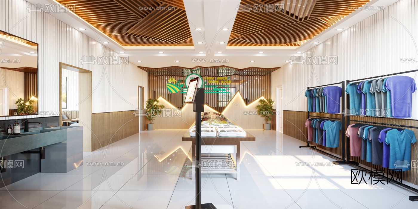 现代公司员工餐厅快餐厅3d模型