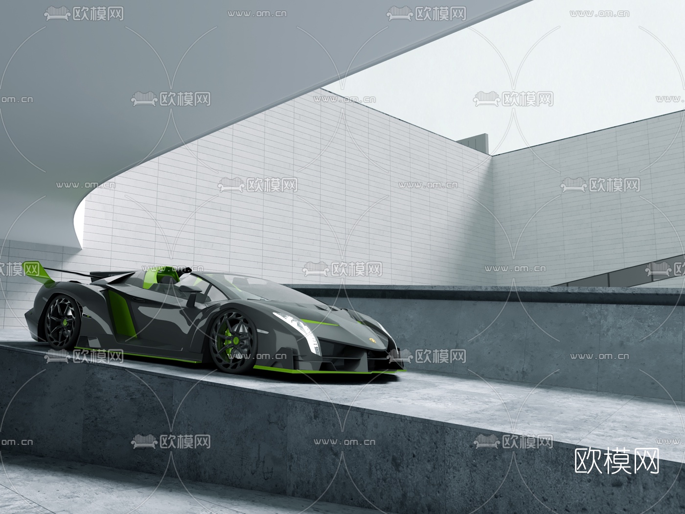 现代汽车3d模型下载（渲染图1）