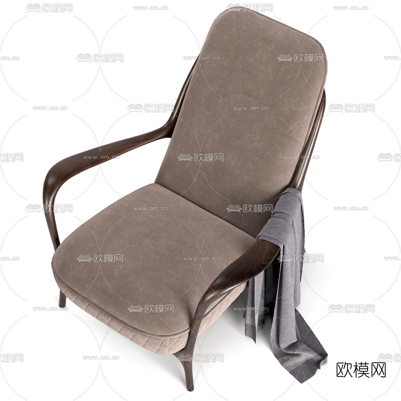 现代布艺沙发椅3d模型