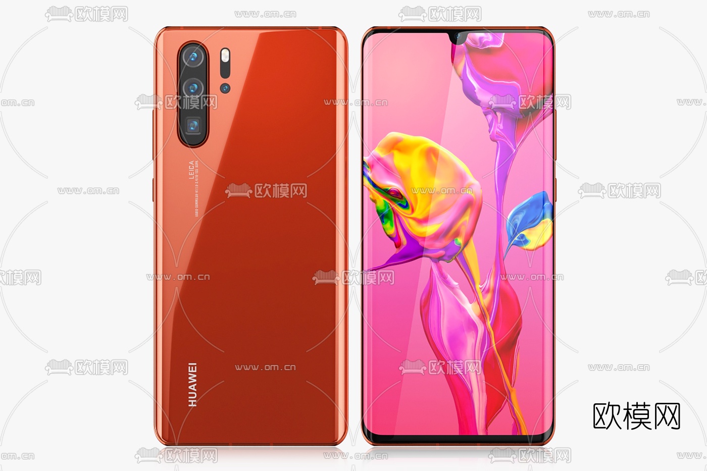 现代华为P30pro手机3d模型
