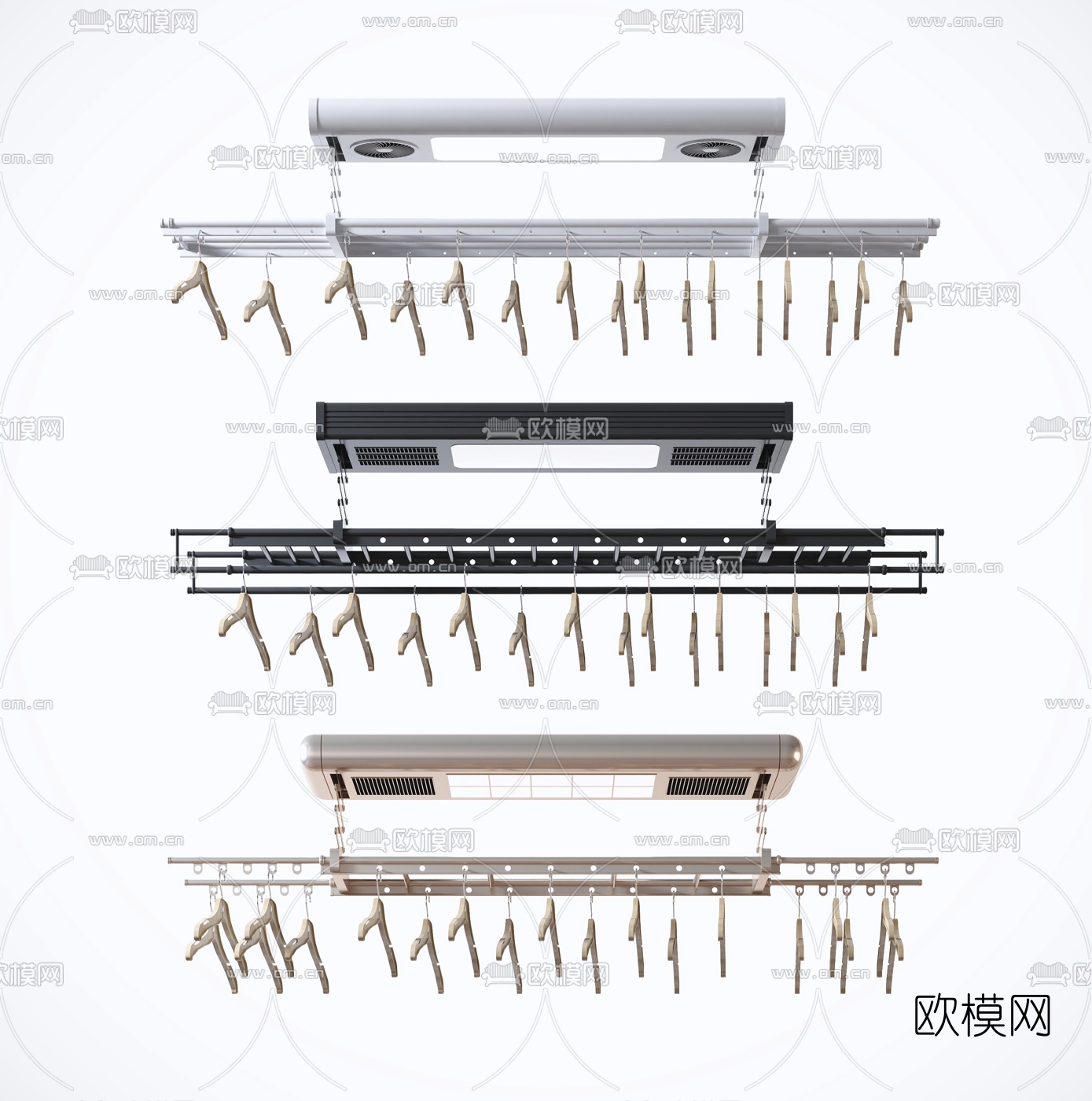 现代自动升降晾衣架3d模型