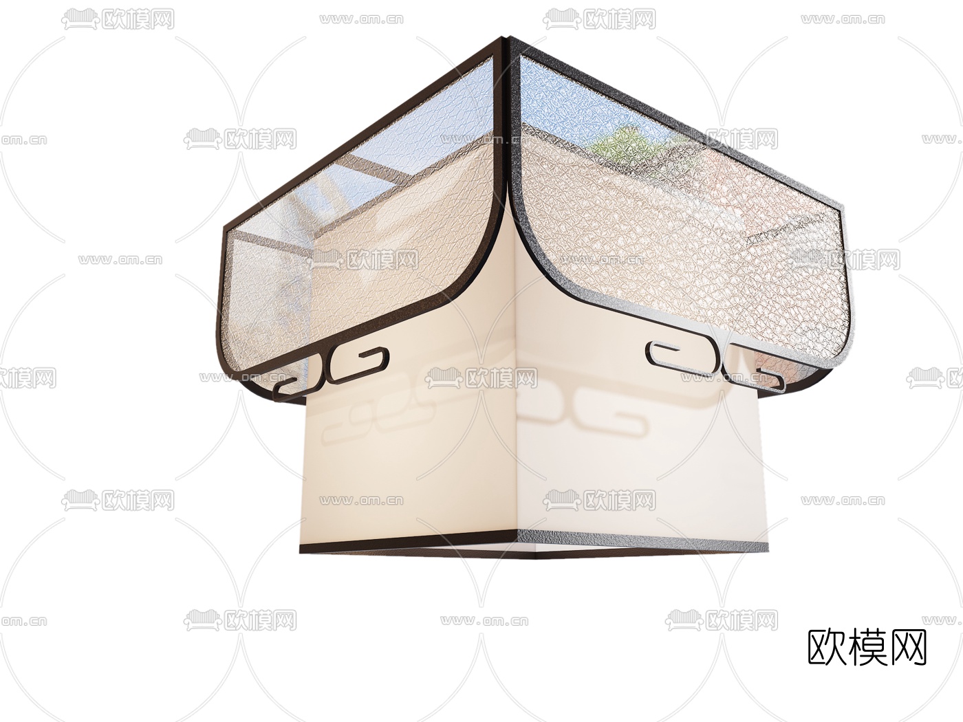 新中式吸顶灯3d模型