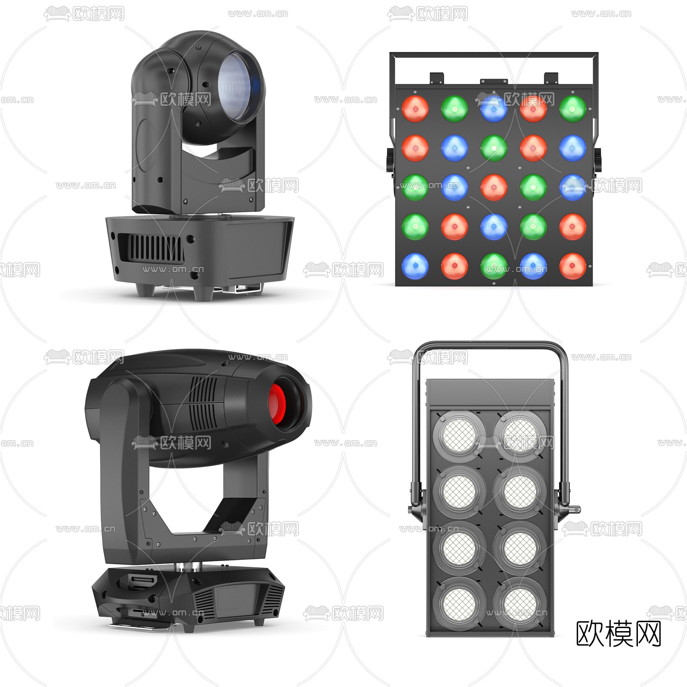 现代摄影灯补光灯舞台灯影棚灯3d模型