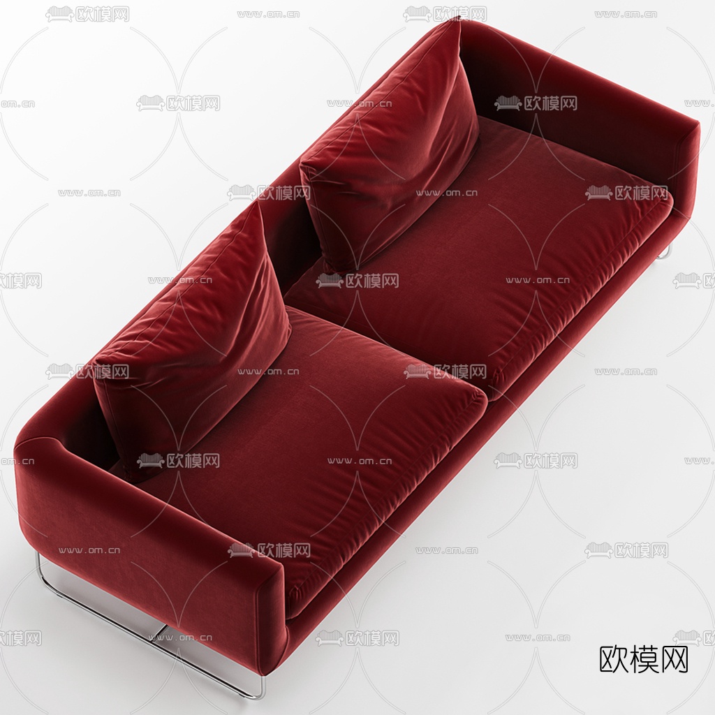 现代布艺双人沙发3d模型