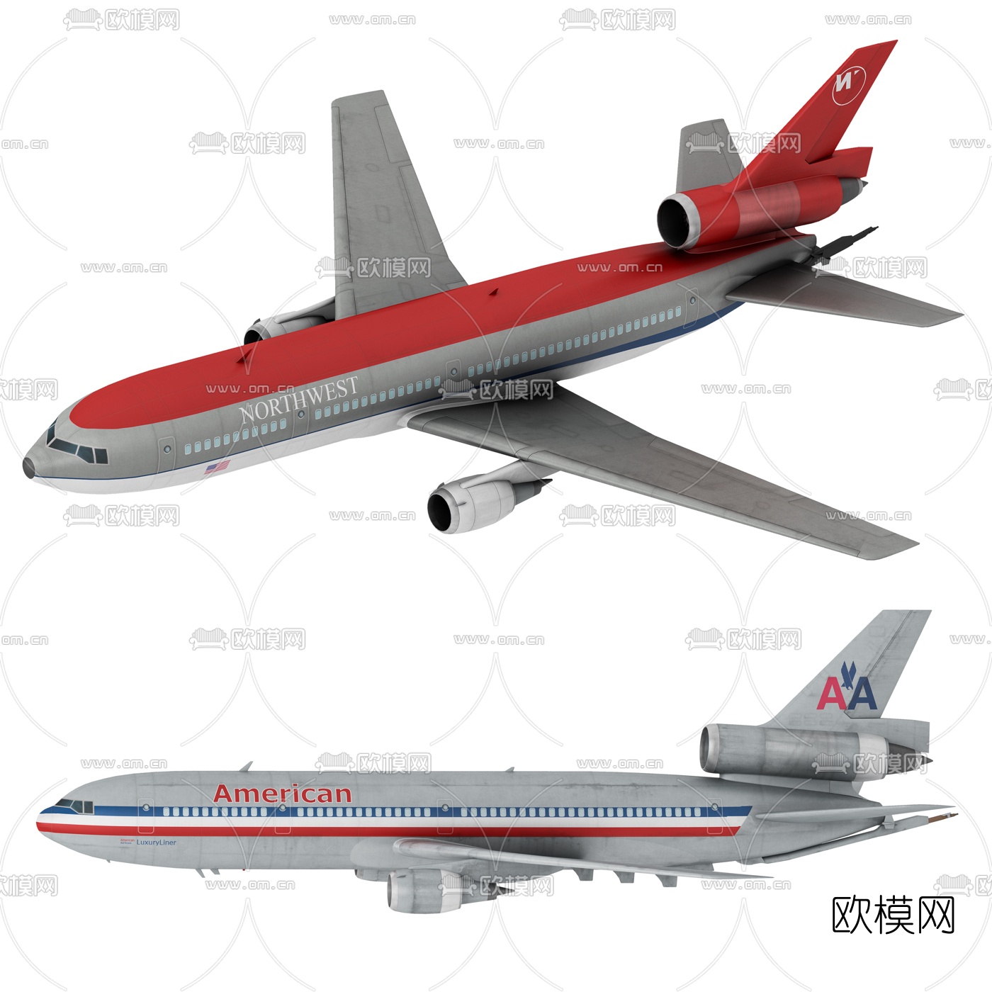 现代A380飞机客机3d模型