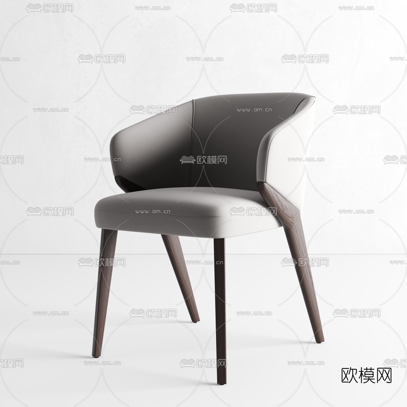 现代布艺单椅3d模型下载（渲染图3）