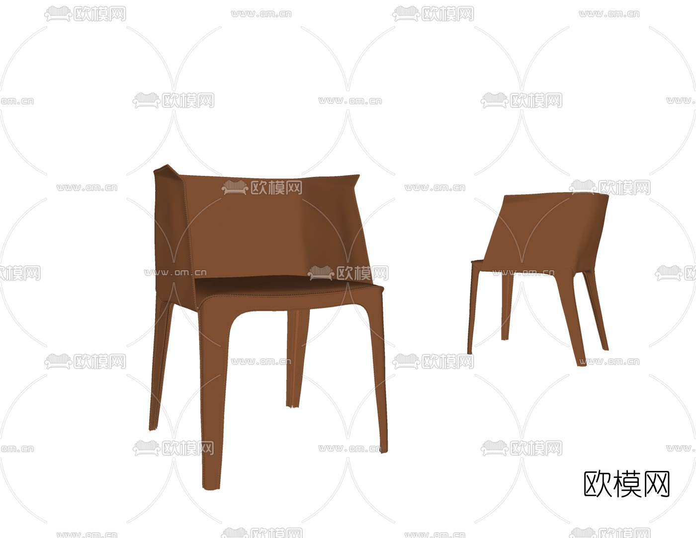 现代布艺单椅su模型下载