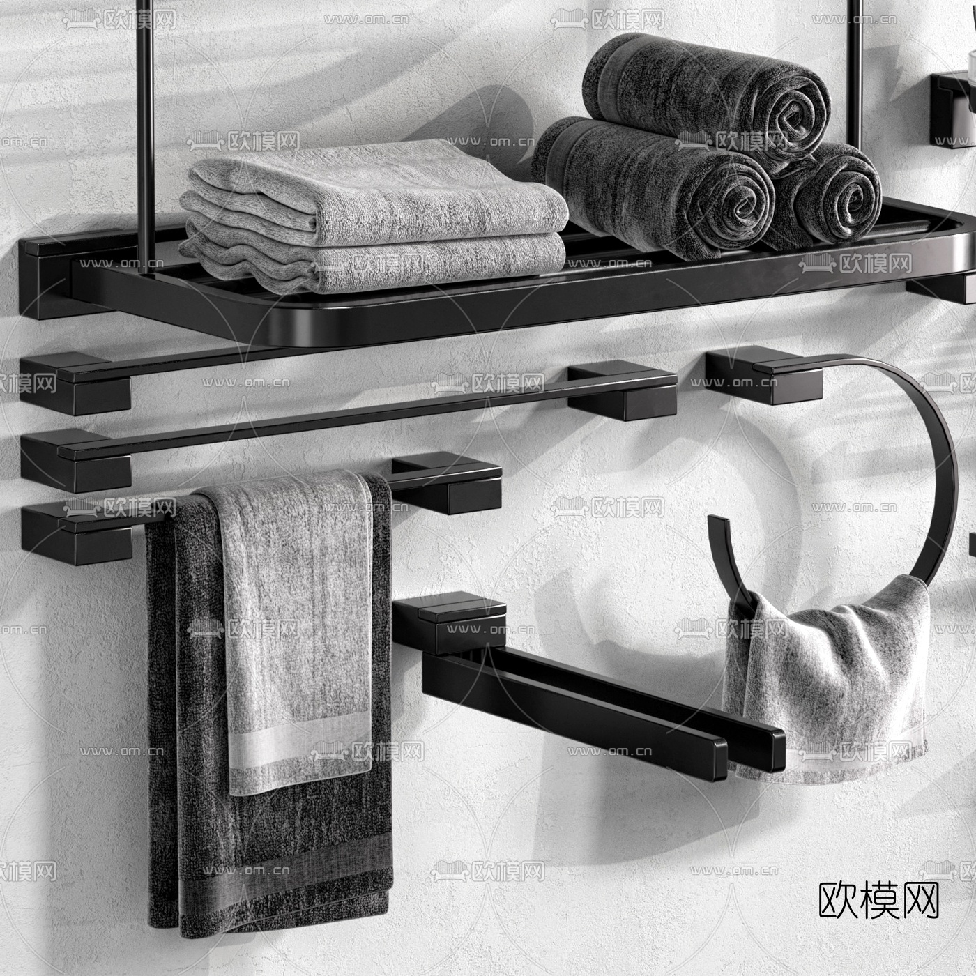 现代卫浴洗涤用品3d模型下载（渲染图5）