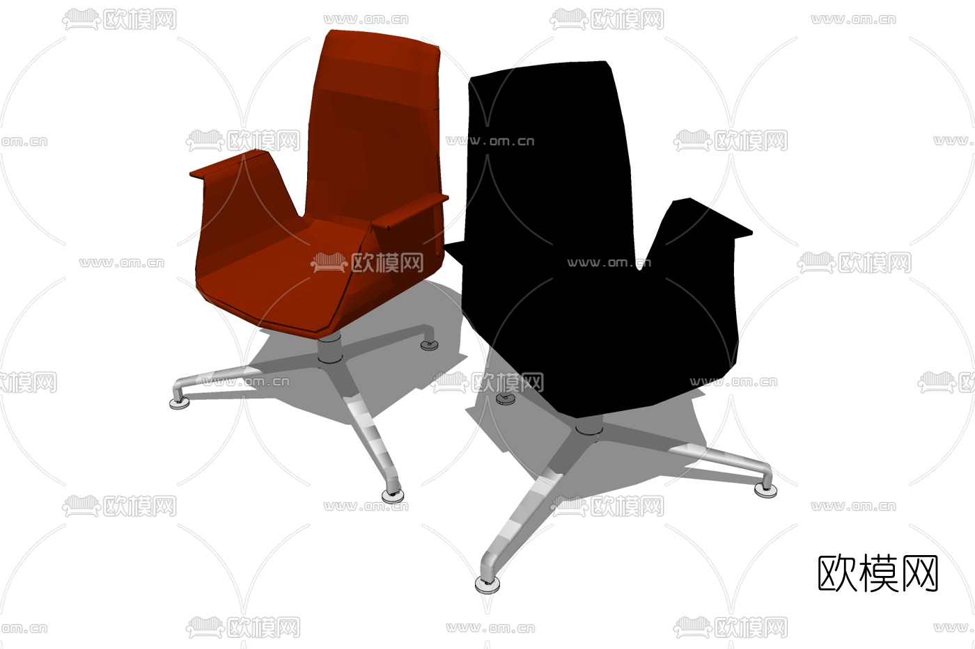现代旋转办公椅免费su模型下载