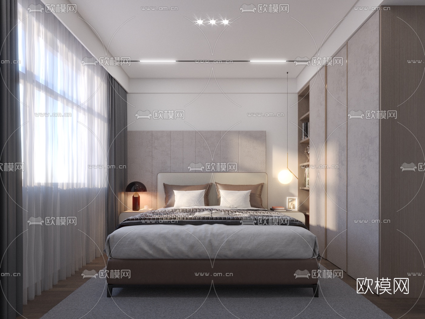 现代卧室免费3d模型下载