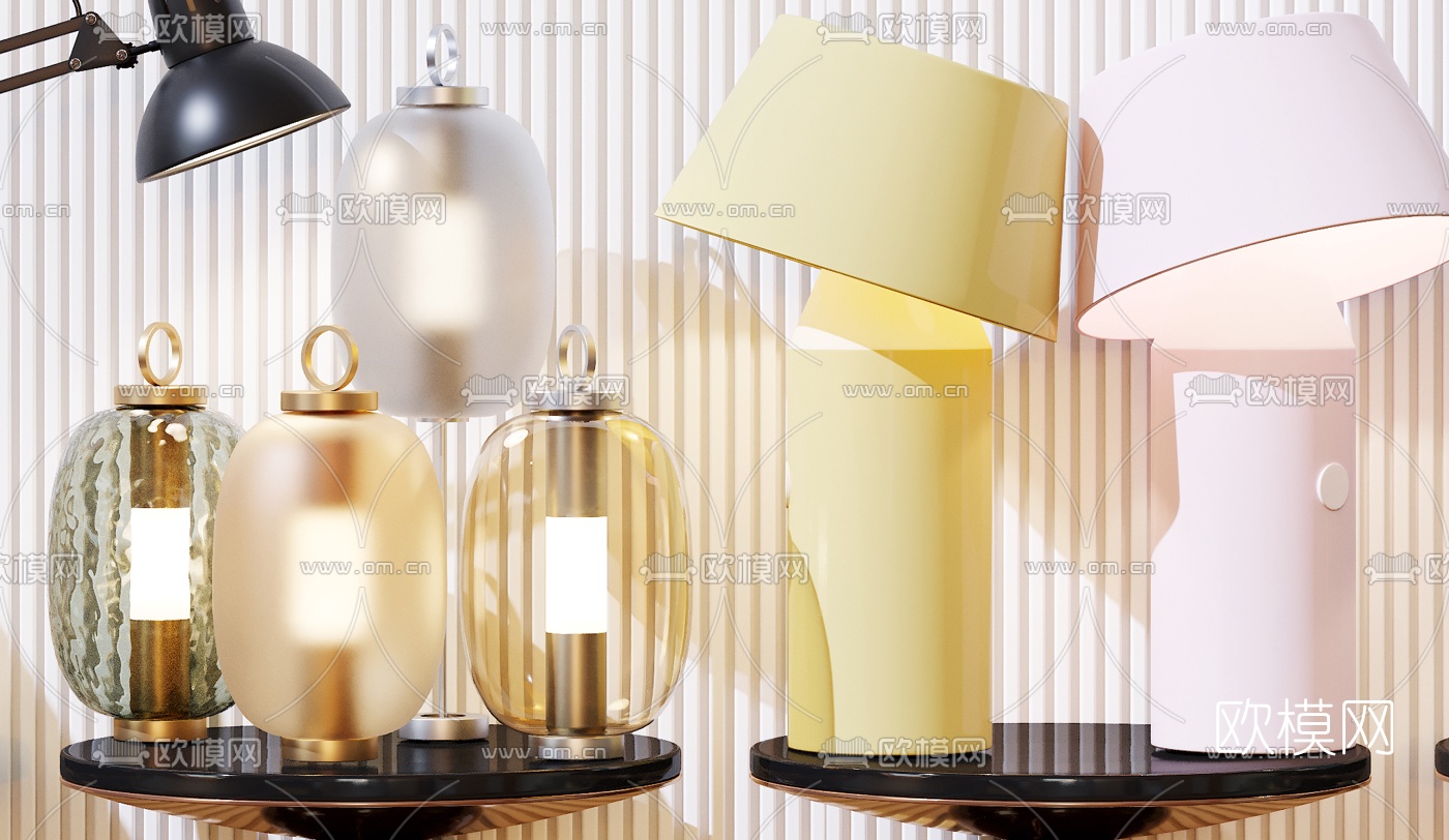 北欧时尚台灯3d模型下载（渲染图6）