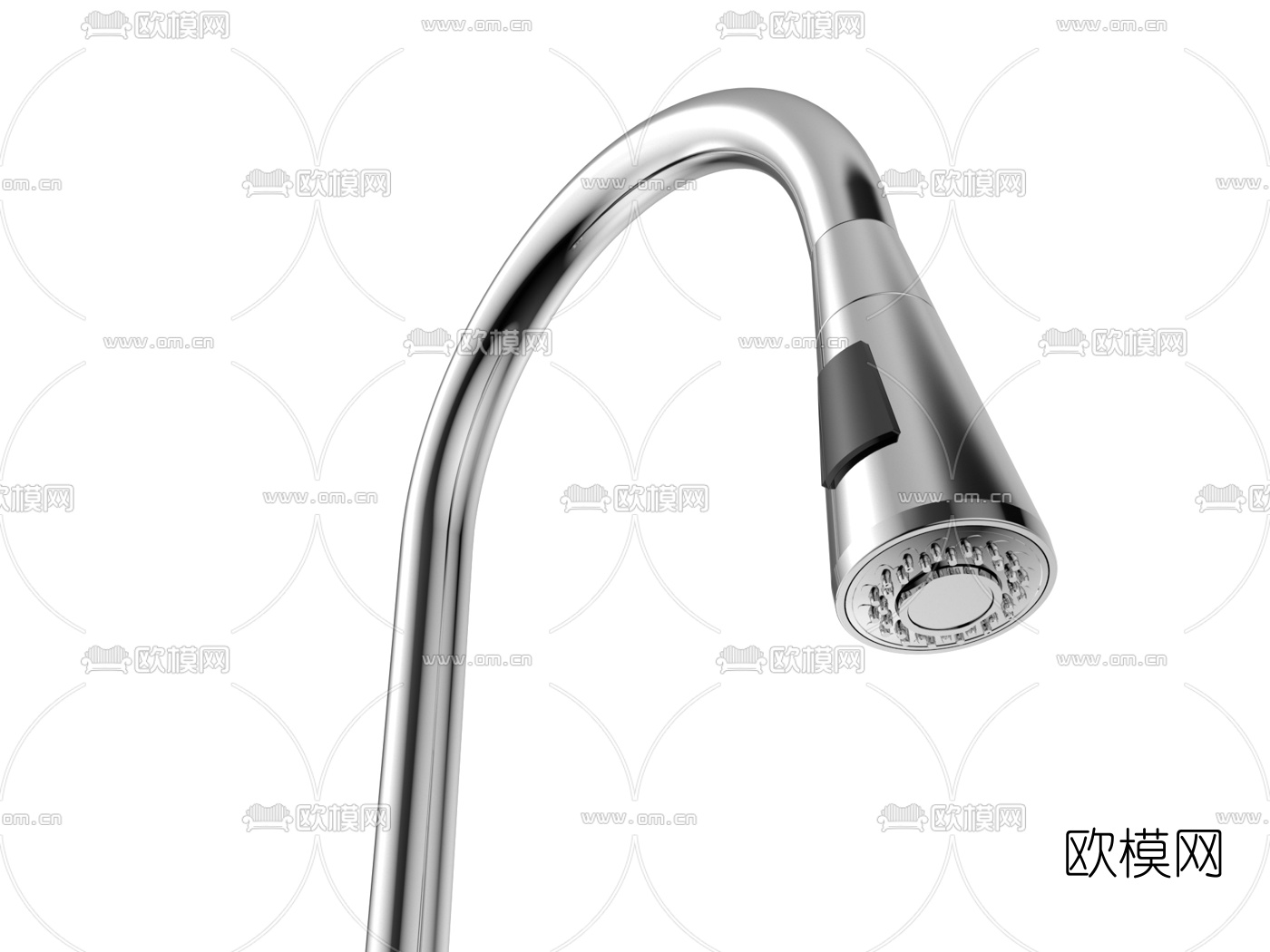 现代不锈钢水龙头3d模型下载（渲染图4）